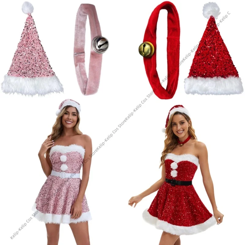 Pure Desire Aesthetic Christmas Sequins Strapless Dress Sexy Stage Party Women's Cosplay Clothing From China Land Origin
Pure Desire Aesthetic Christmas Sequins Strapless Dress Sexy Stage Party Women's Cosplay Clothing From China Land Origin