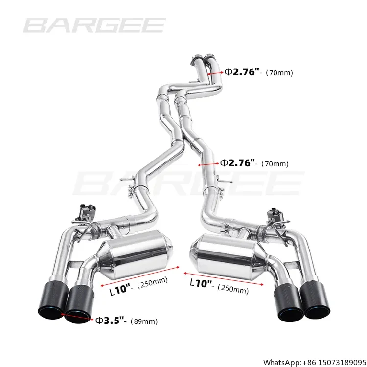Bargee CATBACK for F87 M2 Competition 2016~2020 S58 3.0T Valved Exhaust Electric
Bargee CATBACK for F87 M2 Competition 2016~2020 S58 3.0T Valved Exhaust Electric