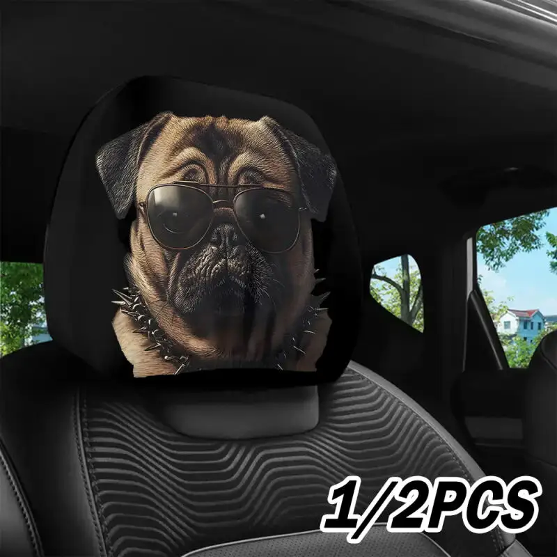 1/2PCS Sunglasses French Bulldog Car Headrest Covers 2D Double-Sided Print Funny Auto Interior Decor For Most Vehicles
1/2PCS Sunglasses French Bulldog Car Headrest Covers 2D Double-Sided Print Funny Auto Interior Decor For Most Vehicles
