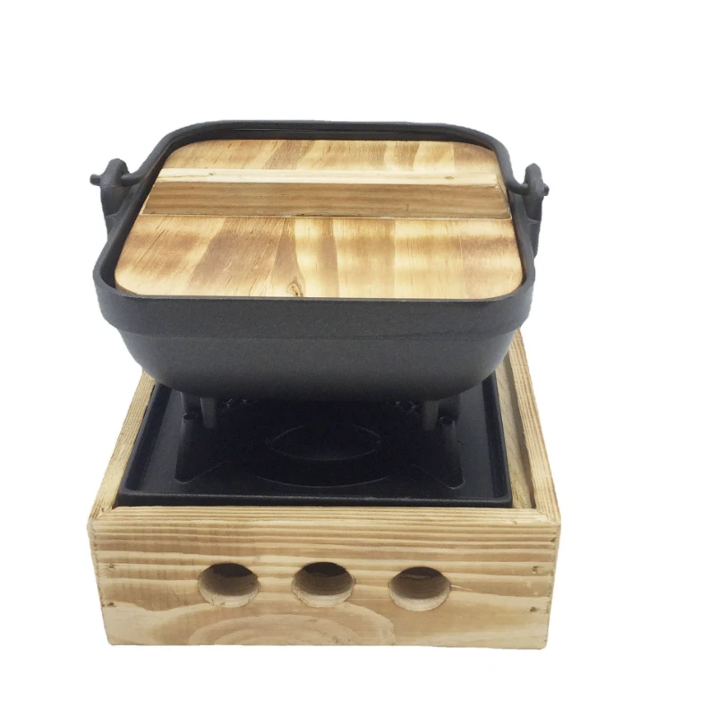 Hanging pot Hand holding pot Household one-person food pot Creative wooden cover
Hanging pot Hand holding pot Household one-person food pot Creative wooden cover
