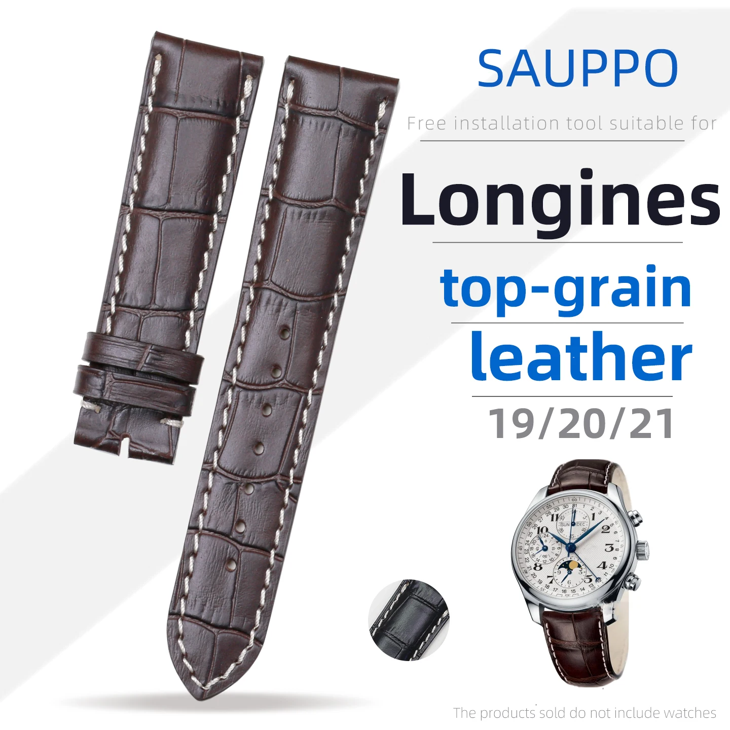 SAUPPO подходит для часов Longines Longines, мужской ремешок из натуральной кожи 20 мм, черный, коричневый, аксессуары из телячьей кожи
SAUPPO подходит для часов Longines Longines, мужской ремешок из натуральной кожи 20 мм, черный, коричневый, аксессуары из телячьей кожи