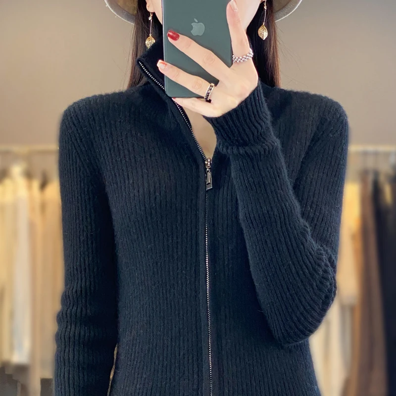 Женский свитер из мериносовой шерсти, пуловер, водолазка, трикотаж на молнии, плотная, мягкая, блестящая, теплая, элегантная женская одежда, топы
Женский свитер из мериносовой шерсти, пуловер, водолазка, трикотаж на молнии, плотная, мягкая, блестящая, теплая, элегантная женская одежда, топы