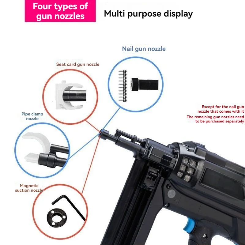 GSR40A Пистолет для гвоздей Беспроводной быстрый воздушный пистолет для ногтей Деревообработка Бетонная дверь и оконная канавка Украшение Фиксированный пистолет для гвоздей
GSR40A Пистолет для гвоздей Беспроводной быстрый воздушный пистолет для ногтей Деревообработка Бетонная дверь и оконная канавка Украшение Фиксированный пистолет для гвоздей