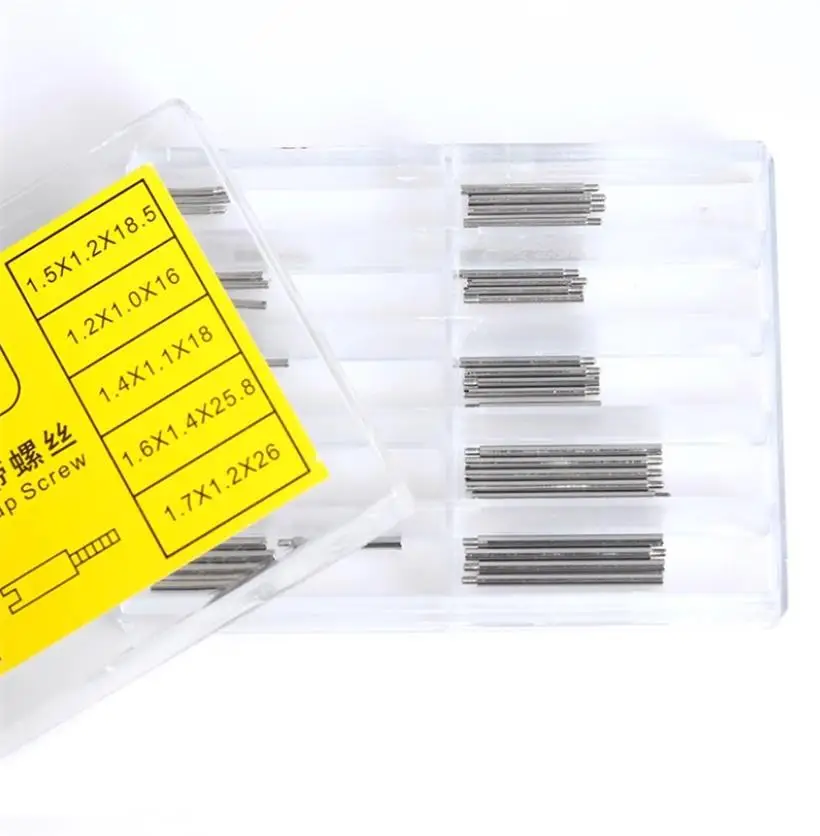 Boxed Steel Strip Screw Shaft Threaded Rod Watch Strap Slotted Screw Various Watch Strap Sections Various Mixed Packaging
Boxed Steel Strip Screw Shaft Threaded Rod Watch Strap Slotted Screw Various Watch Strap Sections Various Mixed Packaging