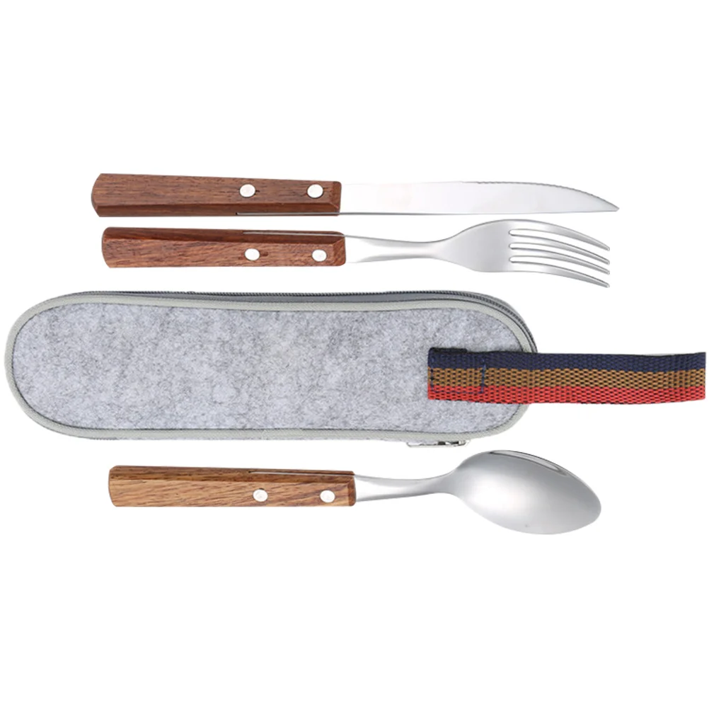 1 set 1 Set Camping Tableware Fork Spoon Knife Set Stainless Steel Wood Picnic Flatware Easy Carry Storage Bag Outdoor Utensils
1 set 1 Set Camping Tableware Fork Spoon Knife Set Stainless Steel Wood Picnic Flatware Easy Carry Storage Bag Outdoor Utensils