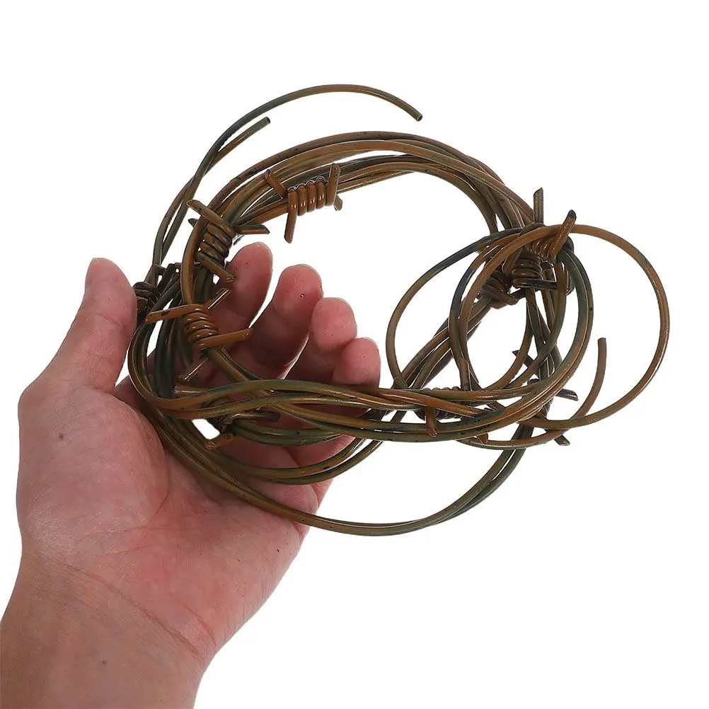 2Pcs Fake Barbed Wire Chain Realistic Rusted Western Wire Garland Halloween Party Haunted House Decoration Prop Spooky
2Pcs Fake Barbed Wire Chain Realistic Rusted Western Wire Garland Halloween Party Haunted House Decoration Prop Spooky