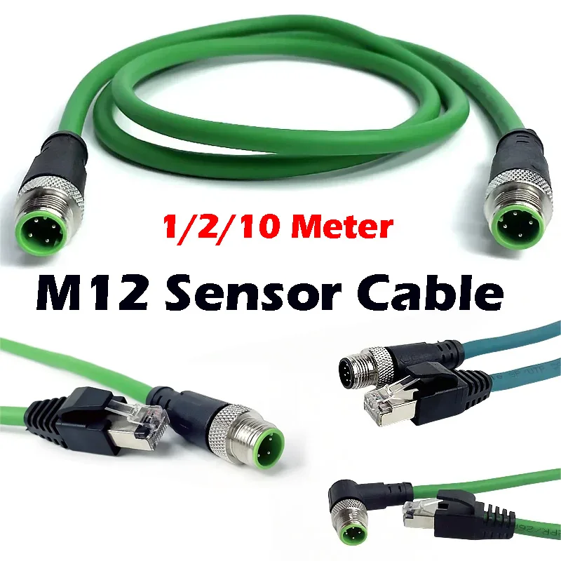 M12 to RJ45 Connector Cable Industrial Sensor Cable M12 8Pin 4Pin A/D type Encoding to Shielding RJ45 Ethernet Profinet Line
M12 to RJ45 Connector Cable Industrial Sensor Cable M12 8Pin 4Pin A/D type Encoding to Shielding RJ45 Ethernet Profinet Line