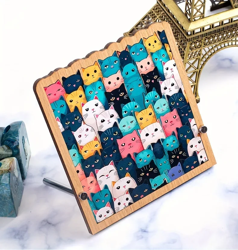 Kids Wooden Cat Puzzle Montessori Educational Toy, Parent-child Interactive Birthday Gift
Kids Wooden Cat Puzzle Montessori Educational Toy, Parent-child Interactive Birthday Gift