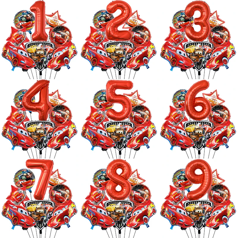 8pcs/9pcs New Disney Lightning Mcqueen Aluminum Foil Balloon Set Children Birthday Party Celebration Digit Decorations Supplies
8pcs/9pcs New Disney Lightning Mcqueen Aluminum Foil Balloon Set Children Birthday Party Celebration Digit Decorations Supplies