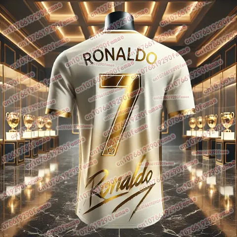 New Hot Selling Ronaldo Fashion Football Superstar Commemorative Collection Sports Jersey Daily Outdoor Breathable T-shirt