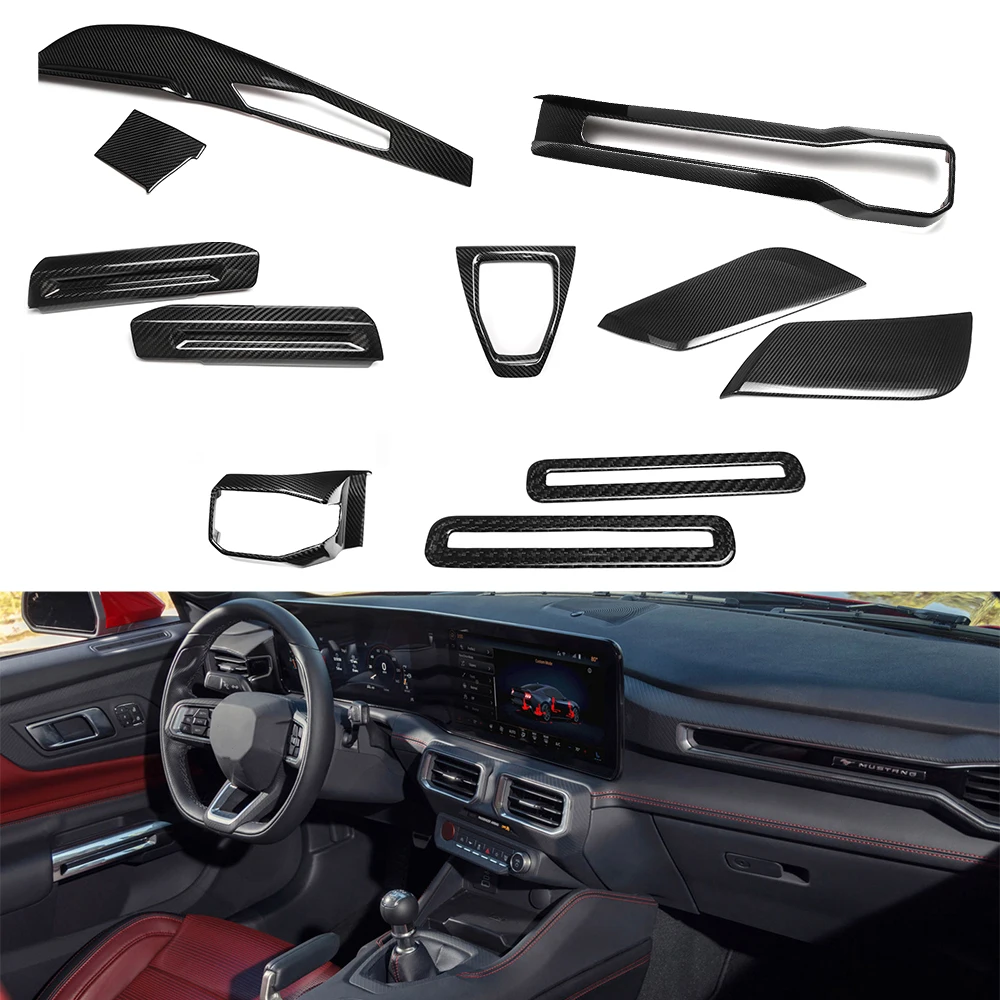 Carbon Fiber Car Interior Trim For Ford Mustang S650 GT Coupe HTC 2024+ Dashboard Console Cover Door Handle Air Vent Decor Trim
Carbon Fiber Car Interior Trim For Ford Mustang S650 GT Coupe HTC 2024+ Dashboard Console Cover Door Handle Air Vent Decor Trim