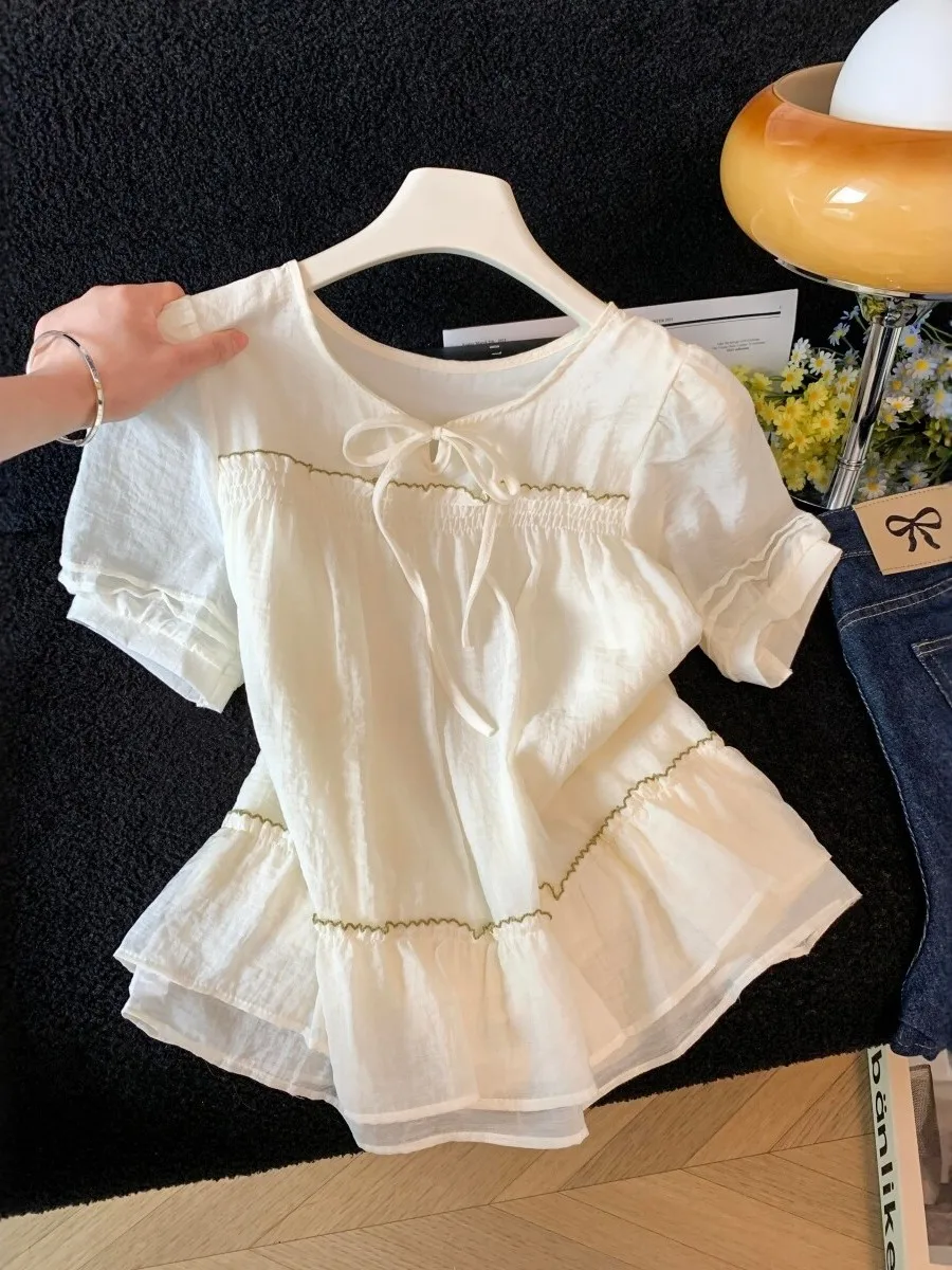 Cute Girl Style Short Sleeve Shirt Women Summer 2026 New Unique Beautiful Doll Top Breathable Skin-Friendly Casual Shirt
Cute Girl Style Short Sleeve Shirt Women Summer 2026 New Unique Beautiful Doll Top Breathable Skin-Friendly Casual Shirt