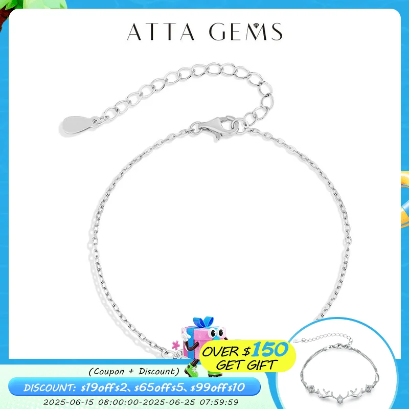 ATTAGEMS Minimalist Moissanite Bracelet for Men Women VVS1 Diamond Real S925 Silver Round Wheel Party Wedding New Year Gift 16+5
ATTAGEMS Minimalist Moissanite Bracelet for Men Women VVS1 Diamond Real S925 Silver Round Wheel Party Wedding New Year Gift 16+5