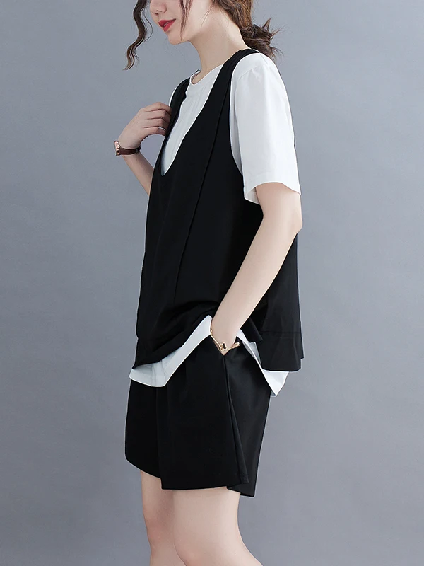 Faionable Casual ort Sve Футболка-комплект для женщин больших размеров Летний наряд Sister Sle Модный ансамбль для молодежи
Faionable Casual ort Sve Футболка-комплект для женщин больших размеров Летний наряд Sister Sle Модный ансамбль для молодежи