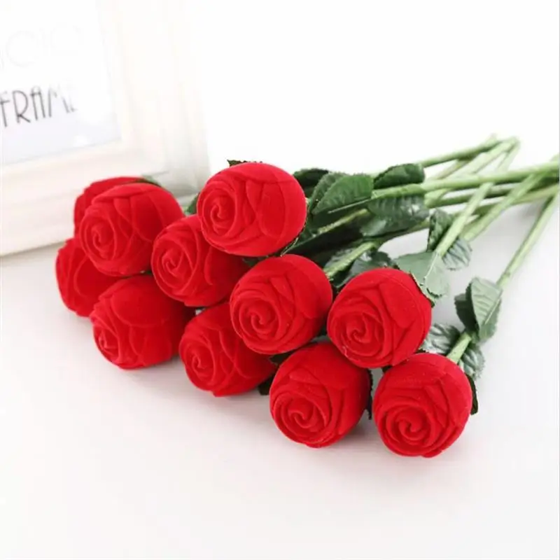 Romantic Red Rose Flocked Jewelry Box, Creative Ring Storage Case for Engagement, Proposal and Valentine's Day Gifts
Romantic Red Rose Flocked Jewelry Box, Creative Ring Storage Case for Engagement, Proposal and Valentine's Day Gifts