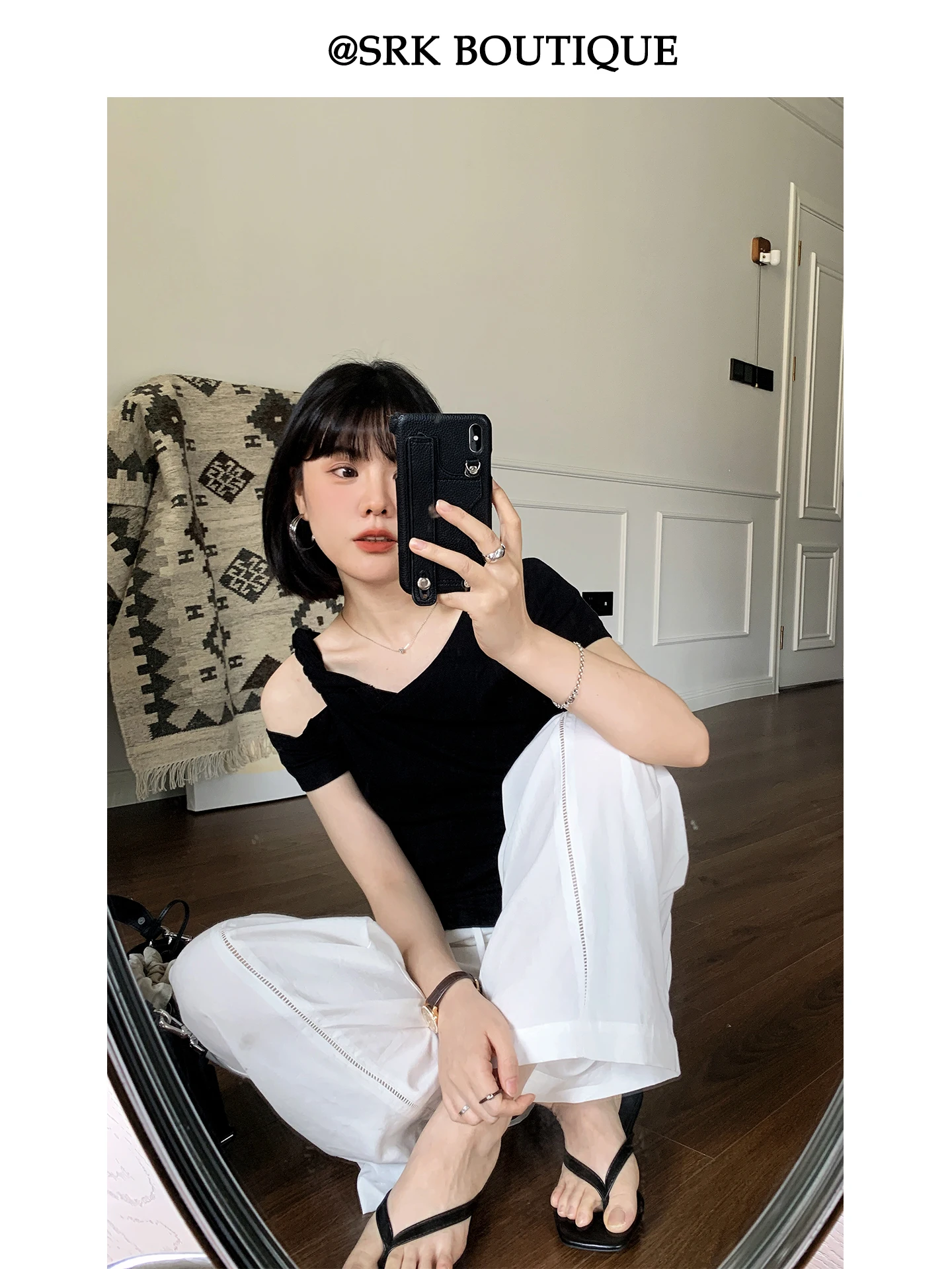 SRK Casual Knitted ort Sve T-irt Women's Slim Fit Design Sense Twist oulder Side Casual Top Summer Wear
SRK Casual Knitted ort Sve T-irt Women's Slim Fit Design Sense Twist oulder Side Casual Top Summer Wear