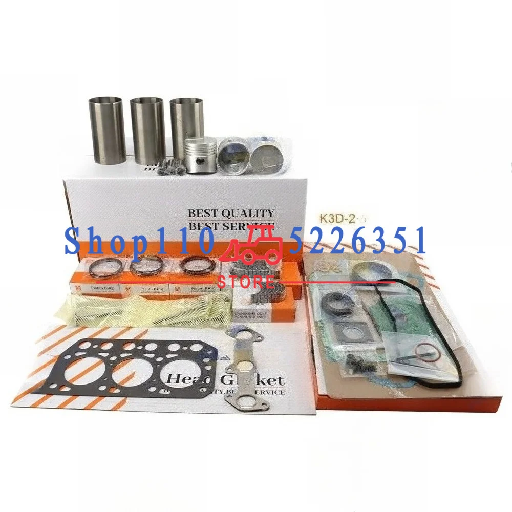 K3D K3D-1 Overhaul Rebuild Kit Piston Rings Cylinder Liner Full Gasket Set Engine Parts MM436618 73*2.5HK+2+2+4mm
K3D K3D-1 Overhaul Rebuild Kit Piston Rings Cylinder Liner Full Gasket Set Engine Parts MM436618 73*2.5HK+2+2+4mm
