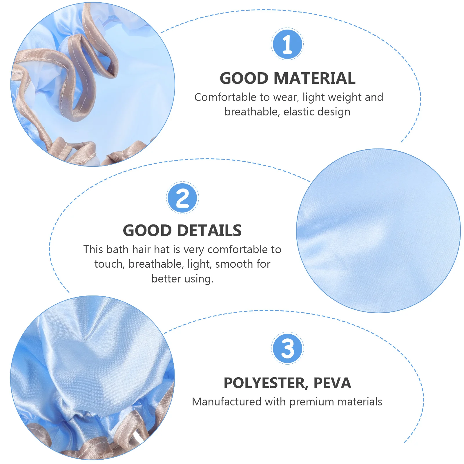 Elastic Large Shower Cap for Women Waterproof Reusable Bath Hat Soft Lightweight Hair Protector for Long Hair Daily Use
Elastic Large Shower Cap for Women Waterproof Reusable Bath Hat Soft Lightweight Hair Protector for Long Hair Daily Use