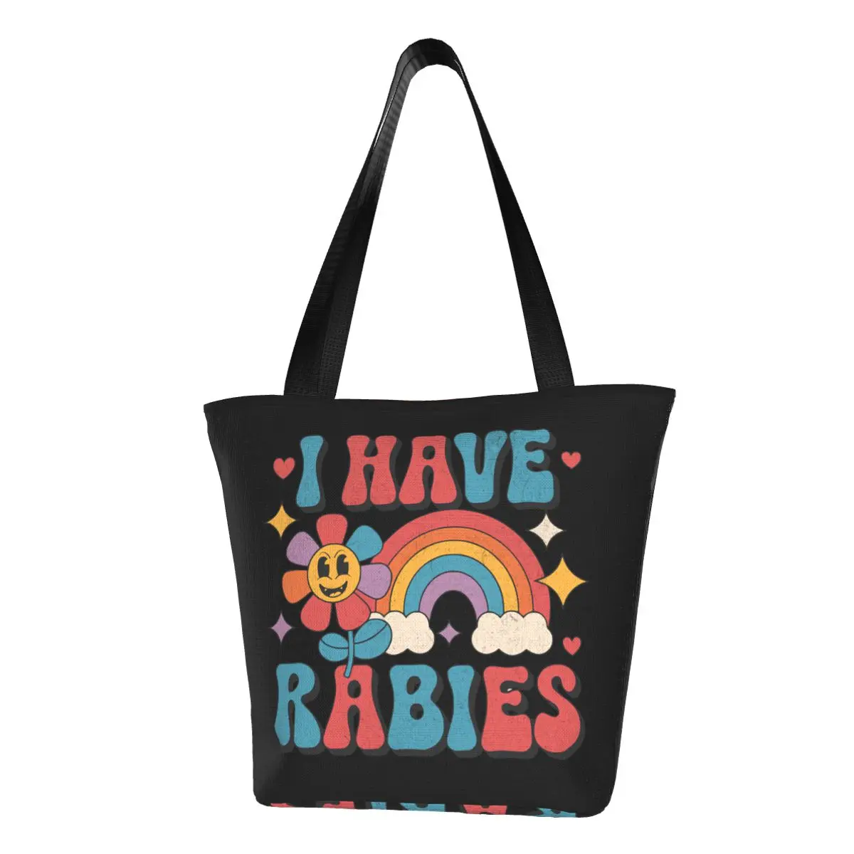 Custom Fashion Printed I Have Rabies Tote Shopping Bags Reusable Canvas Shoulder Shopper Handbag
Custom Fashion Printed I Have Rabies Tote Shopping Bags Reusable Canvas Shoulder Shopper Handbag