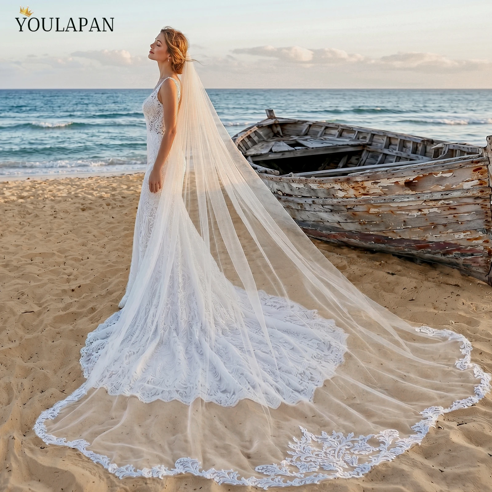 TOPQUEEN Lace Veil Voile De MariéE Long Accessoires Mariage Luxe Wedding Veil 3.5 Meters Spanish Lace Blanket Bridal Veils V75
TOPQUEEN Lace Veil Voile De MariéE Long Accessoires Mariage Luxe Wedding Veil 3.5 Meters Spanish Lace Blanket Bridal Veils V75