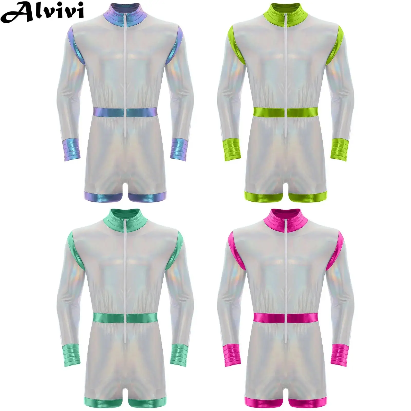 Мужской боди с длинным рукавом и металлическим блестящим губчатым краем, карнавальная клубная одежда, Хэллоуин, космический инопланетянин, робот, галактика, воин, карнавальный костюм
Мужской боди с длинным рукавом и металлическим блестящим губчатым краем, карнавальная клубная одежда, Хэллоуин, космический инопланетянин, робот, галактика, воин, карнавальный костюм