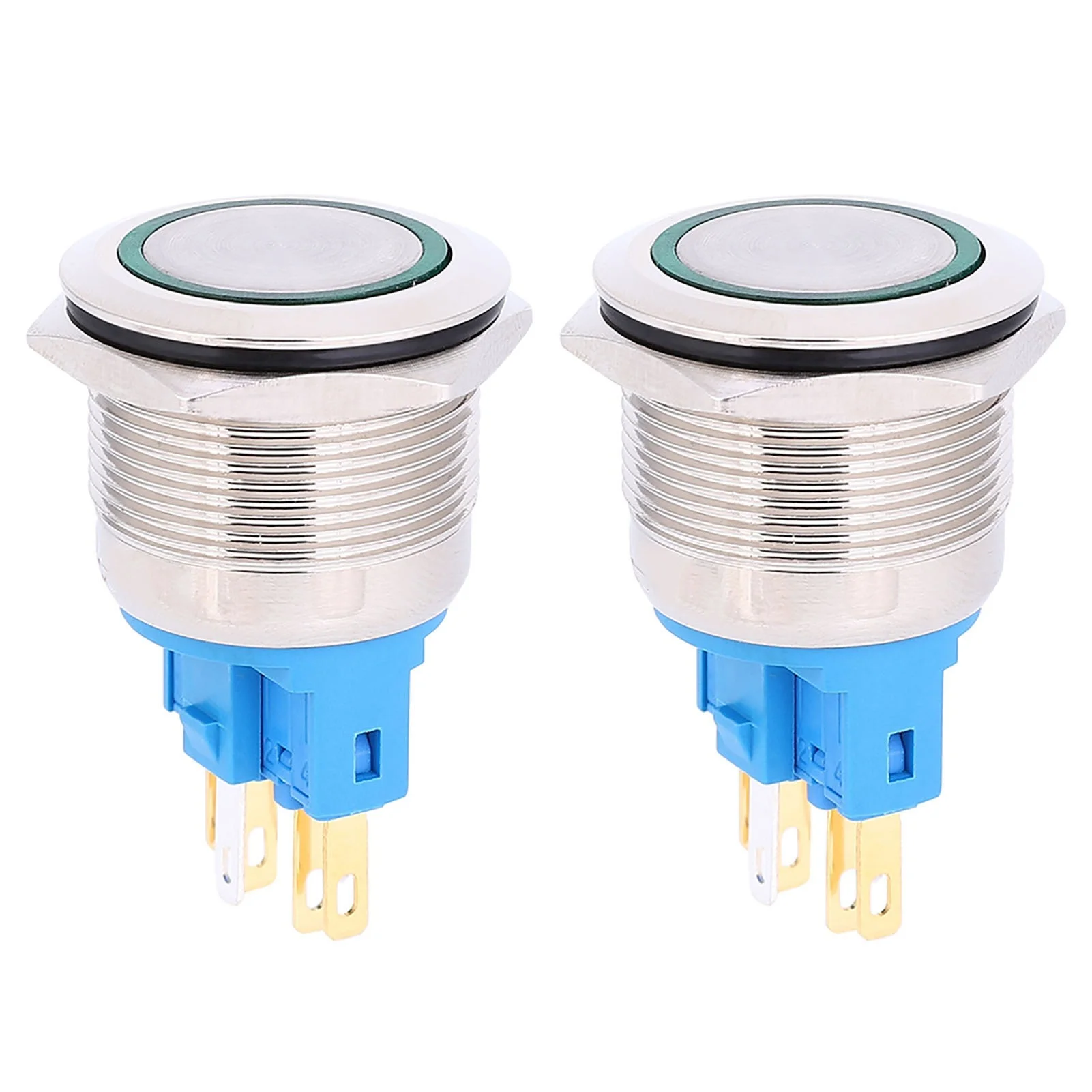 2Pcs DC12-24V IP65 22mm Ring Reset Button 6-Pin Push Button Switch AccessoriesGreen
2Pcs DC12-24V IP65 22mm Ring Reset Button 6-Pin Push Button Switch AccessoriesGreen