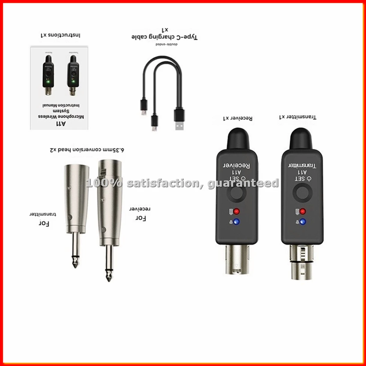Microphone Wireless System Micphone Wireless Transmitter UHF Transmitter & Receiver for Dynamic/Condenser Microphon-ABWY
Microphone Wireless System Micphone Wireless Transmitter UHF Transmitter & Receiver for Dynamic/Condenser Microphon-ABWY