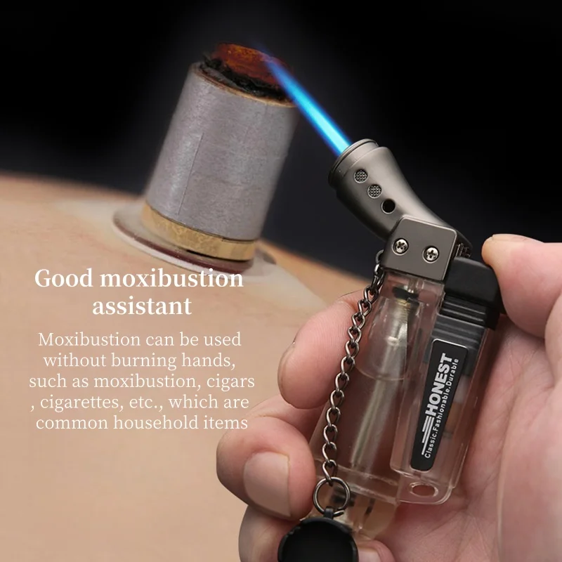 Honest Windproof Blue Flame Direct Charge Butane Lighter Transparent Body Cigar Moxibustion Igniter Kitchen Barbecue Tool
Honest Windproof Blue Flame Direct Charge Butane Lighter Transparent Body Cigar Moxibustion Igniter Kitchen Barbecue Tool