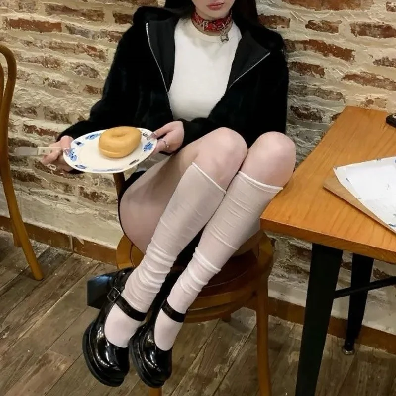 2026 Summer Women Mesh Stockings Thin Breathable Knee Long Socks JK Lolita Solid Color School Girls Socks Sexy Calf Stockings
2026 Summer Women Mesh Stockings Thin Breathable Knee Long Socks JK Lolita Solid Color School Girls Socks Sexy Calf Stockings