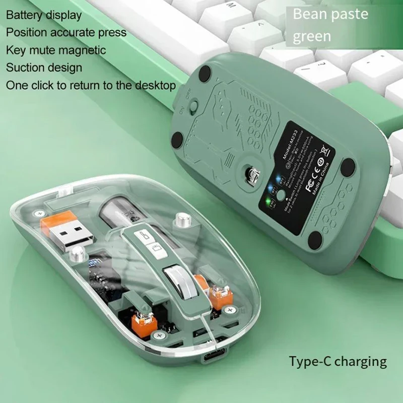 Transparent The Third Mock Examination Wireless Bluetooth Mouse Type-c Rechargeable Mute Mouse Portable Tablet Laptop Office
Transparent The Third Mock Examination Wireless Bluetooth Mouse Type-c Rechargeable Mute Mouse Portable Tablet Laptop Office