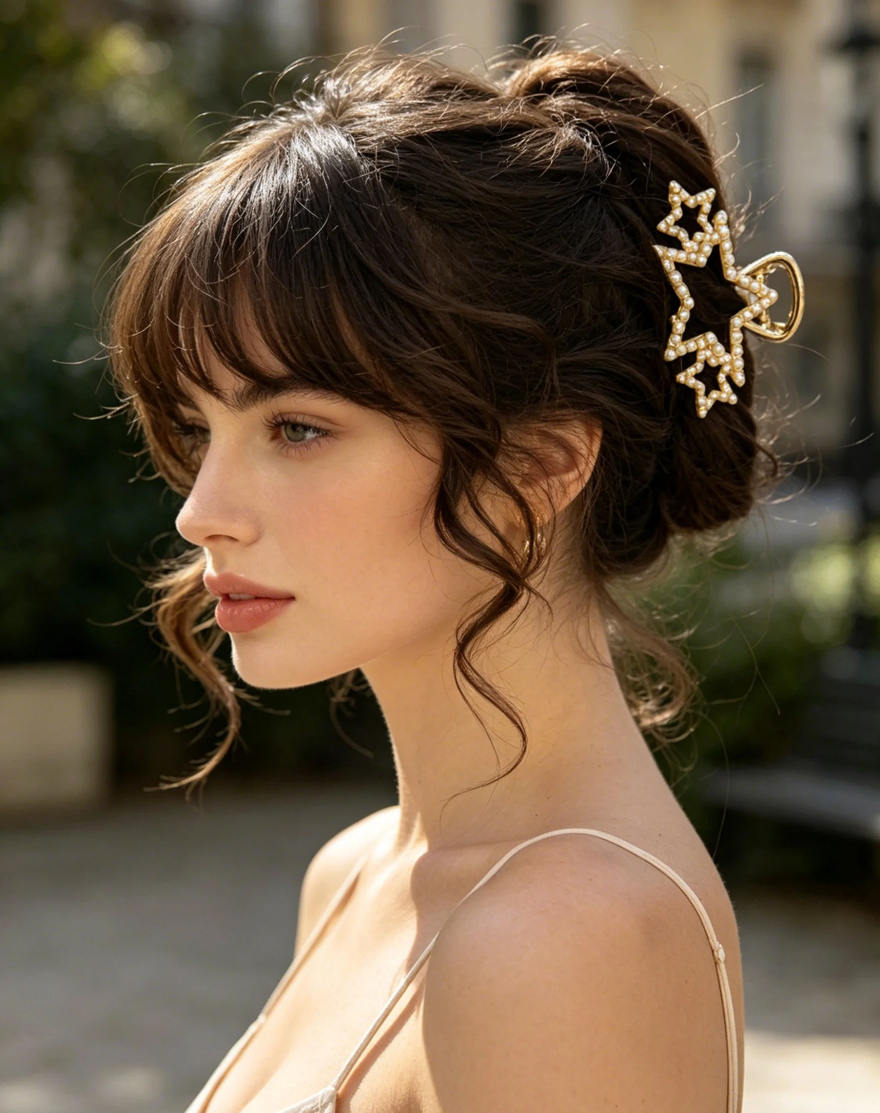 1pc Golden Pearl Rhinestone Five-Pointed Star Alloy Hair Claw Simple Shark Clip Sweet Temperament Girls Hairpin Hair Accessories
1pc Golden Pearl Rhinestone Five-Pointed Star Alloy Hair Claw Simple Shark Clip Sweet Temperament Girls Hairpin Hair Accessories