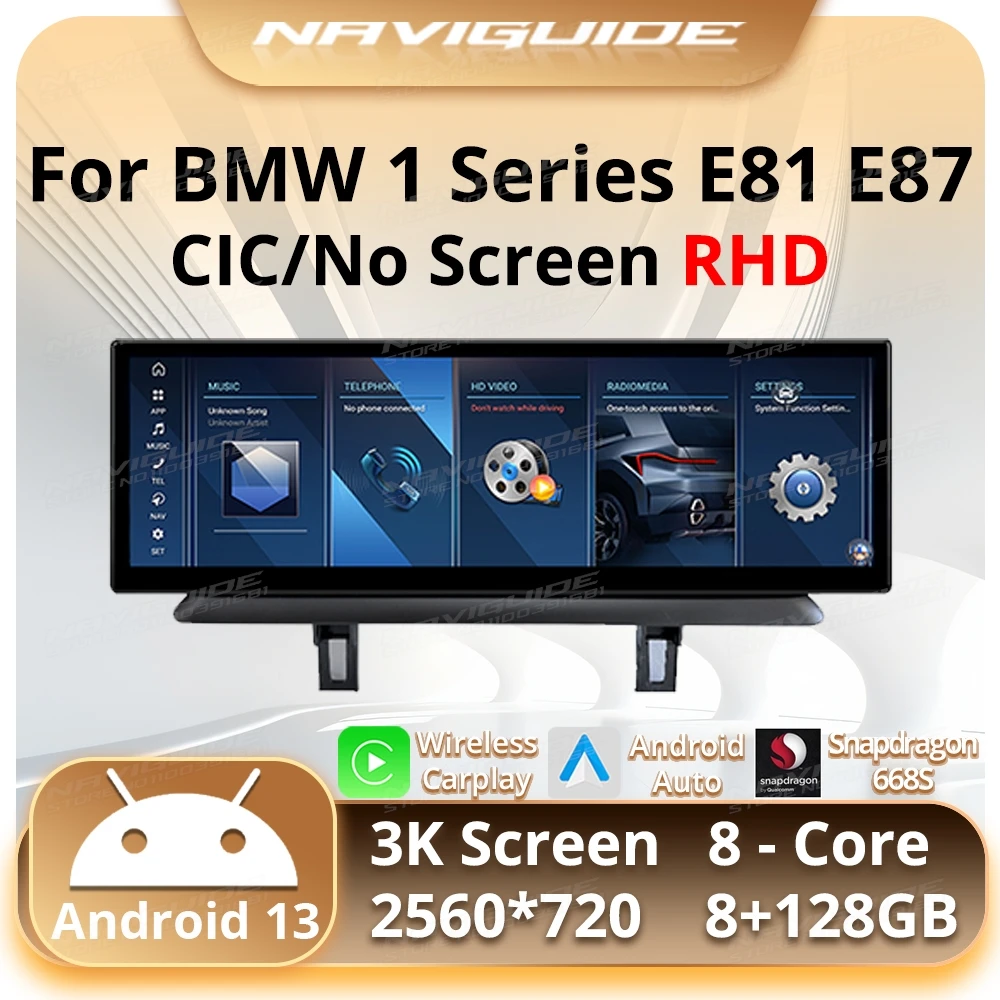 NAVIGUIDE 14,9 дюйма Android 13 Автомобильный радиоприемник для BMW 1 серии E81 E82 E87 E88 2004-2012 Беспроводной мультимедийный плеер Carplay Android Auto
NAVIGUIDE 14,9 дюйма Android 13 Автомобильный радиоприемник для BMW 1 серии E81 E82 E87 E88 2004-2012 Беспроводной мультимедийный плеер Carplay Android Auto