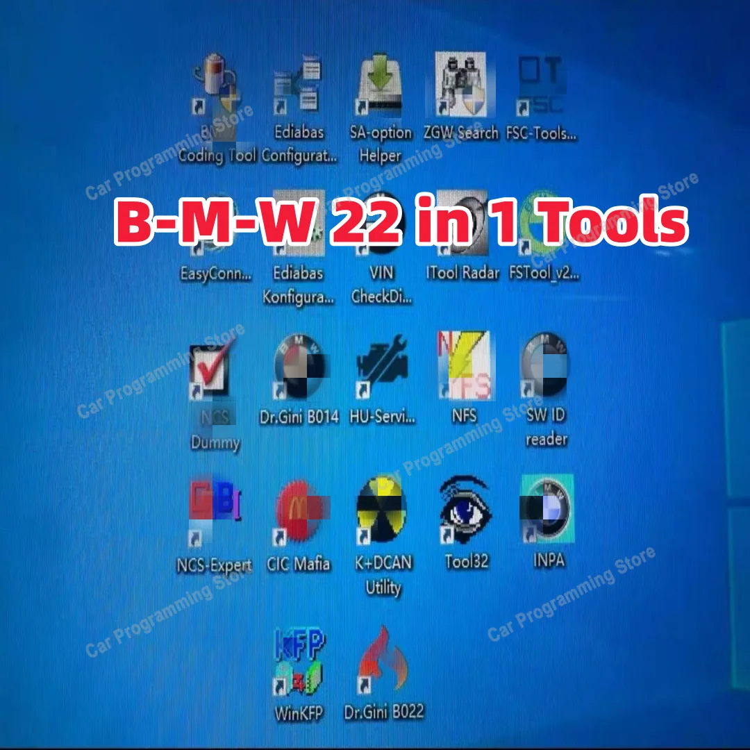 NEW 22 in 1 collection of tools related to BMW vehicle diagnosis, programming coding Supports Windows 10
NEW 22 in 1 collection of tools related to BMW vehicle diagnosis, programming coding Supports Windows 10