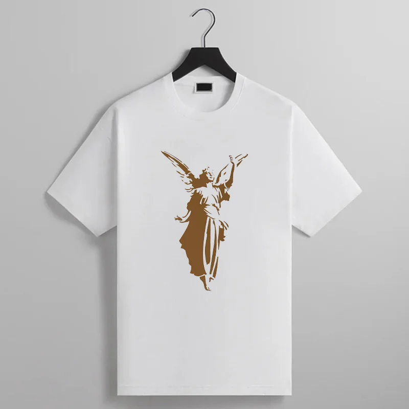 Men's Casual Short Sleeve T-shirt Golden Angle Print Man Design Tees Vintage Trendy High Quality Cotton Tops for Male
Men's Casual Short Sleeve T-shirt Golden Angle Print Man Design Tees Vintage Trendy High Quality Cotton Tops for Male