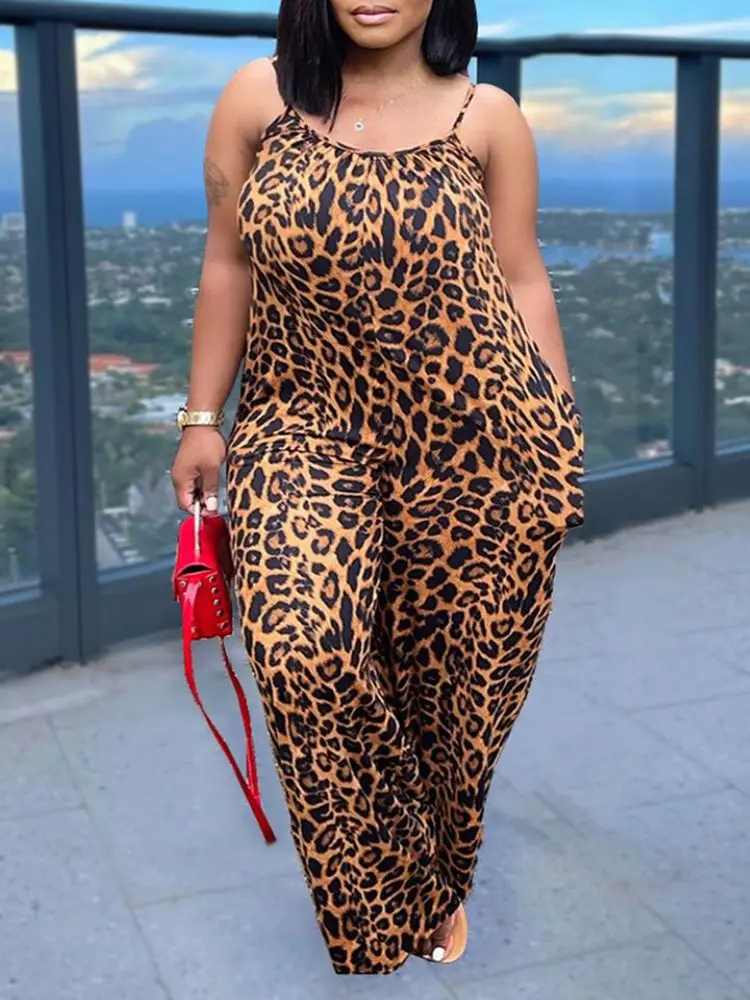 Plus size women's jumpsuit for spring and summer, leopard print sexy suspender, backless jumpsuit, casual pocket jumpsuit, pants
Plus size women's jumpsuit for spring and summer, leopard print sexy suspender, backless jumpsuit, casual pocket jumpsuit, pants