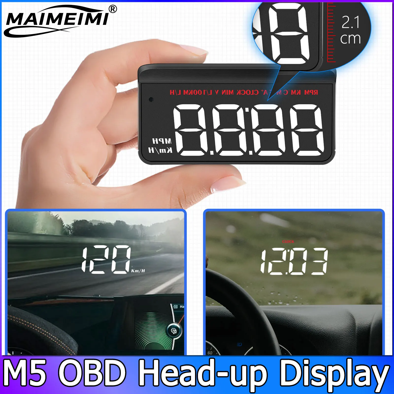 M5 Проекционный дисплей OBD2 HUD Бортовой компьютер Проектор на лобовом стекле Автомобильный цифровой дисплей Спидометр км/ч Тахометр Температура воды
M5 Проекционный дисплей OBD2 HUD Бортовой компьютер Проектор на лобовом стекле Автомобильный цифровой дисплей Спидометр км/ч Тахометр Температура воды