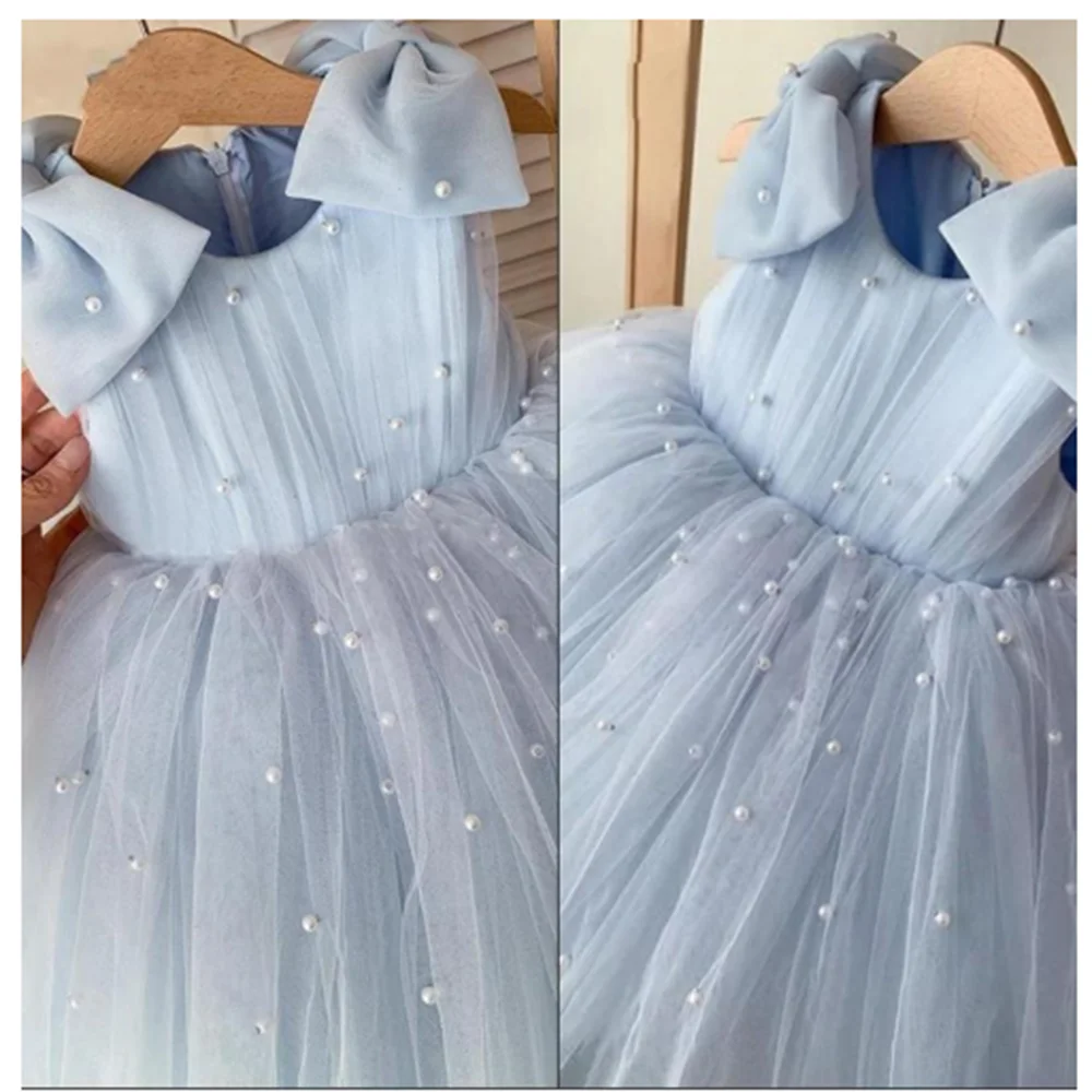 Princess Flower Girl Dresses For Wedding With Bow Pearls Puffy Elegant Baby Kids Birthday Party First Communion Gowns
Princess Flower Girl Dresses For Wedding With Bow Pearls Puffy Elegant Baby Kids Birthday Party First Communion Gowns