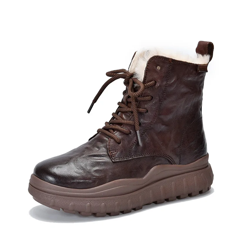 Осень-зима 2022, новые шерстяные ботинки на толстой подошве, утепленные хлопковые ботинки, женские короткие сапоги в стиле ретро из натуральной кожи
Осень-зима 2022, новые шерстяные ботинки на толстой подошве, утепленные хлопковые ботинки, женские короткие сапоги в стиле ретро из натуральной кожи