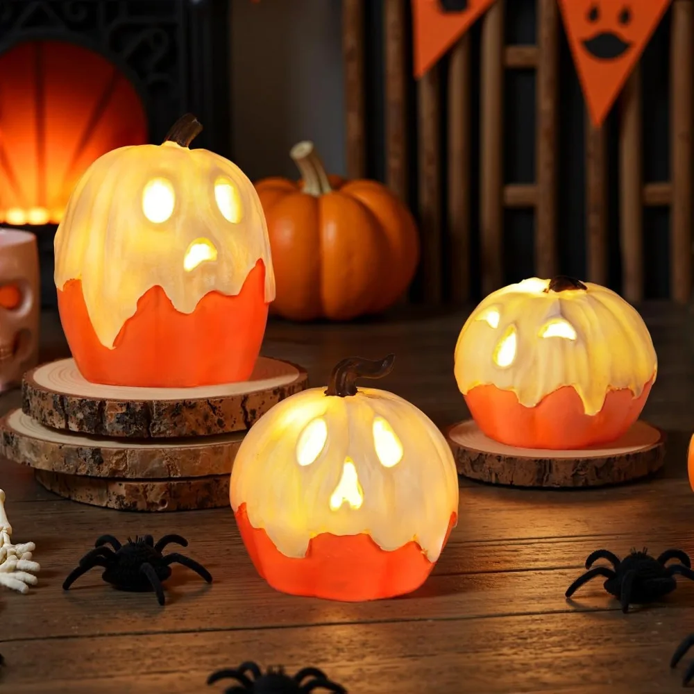 Halloween Decorations,Light Up Ghost Pumpkin Decorations Set of 3,Cute Halloween Decor Indoor for Kitchen Tabletop Mantel Party
Halloween Decorations,Light Up Ghost Pumpkin Decorations Set of 3,Cute Halloween Decor Indoor for Kitchen Tabletop Mantel Party