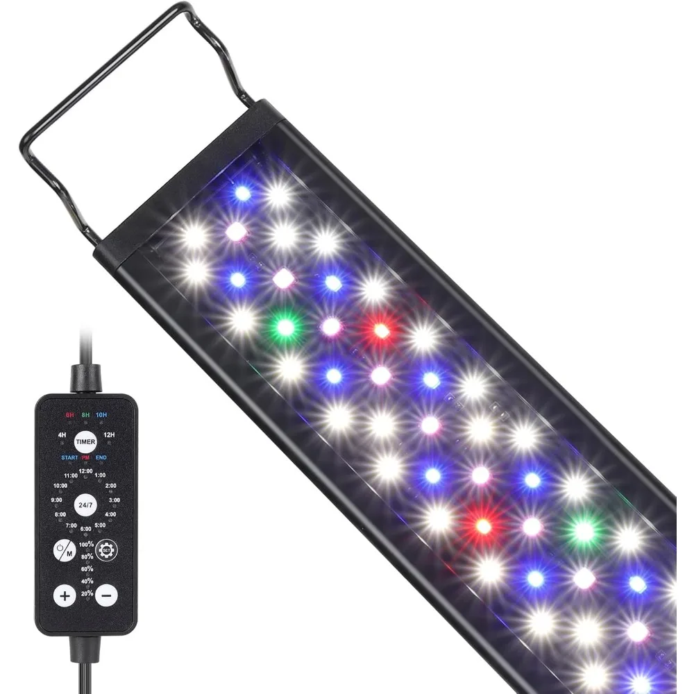 hygger 48W LED Aquarium Light, 48-54 Inch Fish Tank Light with Timer Auto On/Off, Sunrise Sunset Mode, Adjustable Brightness and
hygger 48W LED Aquarium Light, 48-54 Inch Fish Tank Light with Timer Auto On/Off, Sunrise Sunset Mode, Adjustable Brightness and