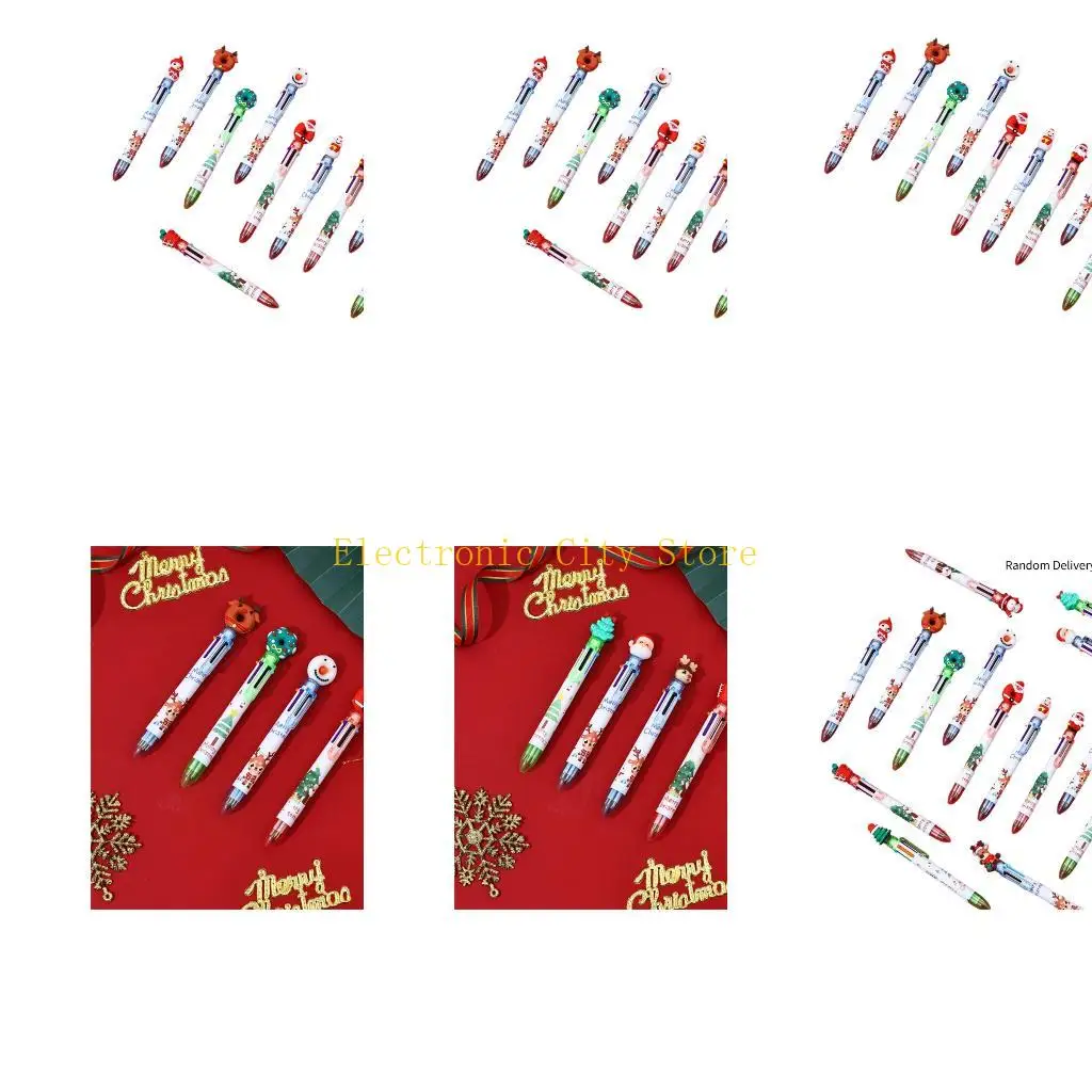 10pcs Рождественская многоцветная ручка 6 Color-in-1 пера разноцветные шариковые ручки для цветных кодировки.
10pcs Рождественская многоцветная ручка 6 Color-in-1 пера разноцветные шариковые ручки для цветных кодировки.