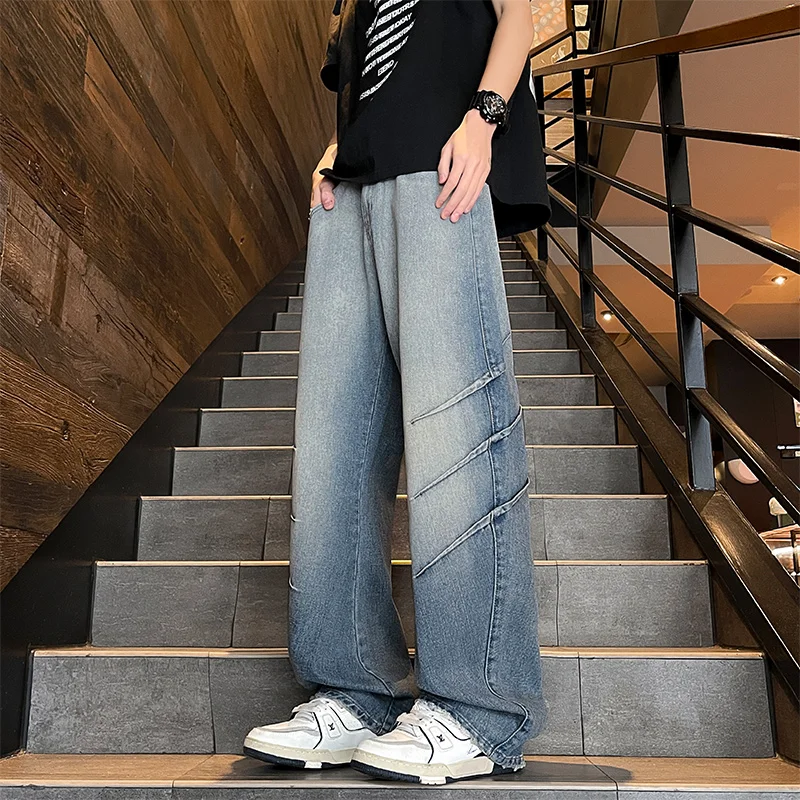 Men's Loose Casual Jeans Fashion Straight Personalized Male Clothing Trousers Wide Korean Streetwear Vintage Denim Pants
Men's Loose Casual Jeans Fashion Straight Personalized Male Clothing Trousers Wide Korean Streetwear Vintage Denim Pants