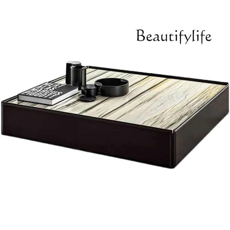 Italian minimalist coffee table square marble surface light luxury modern high-end sense large apartment living room designer
Italian minimalist coffee table square marble surface light luxury modern high-end sense large apartment living room designer