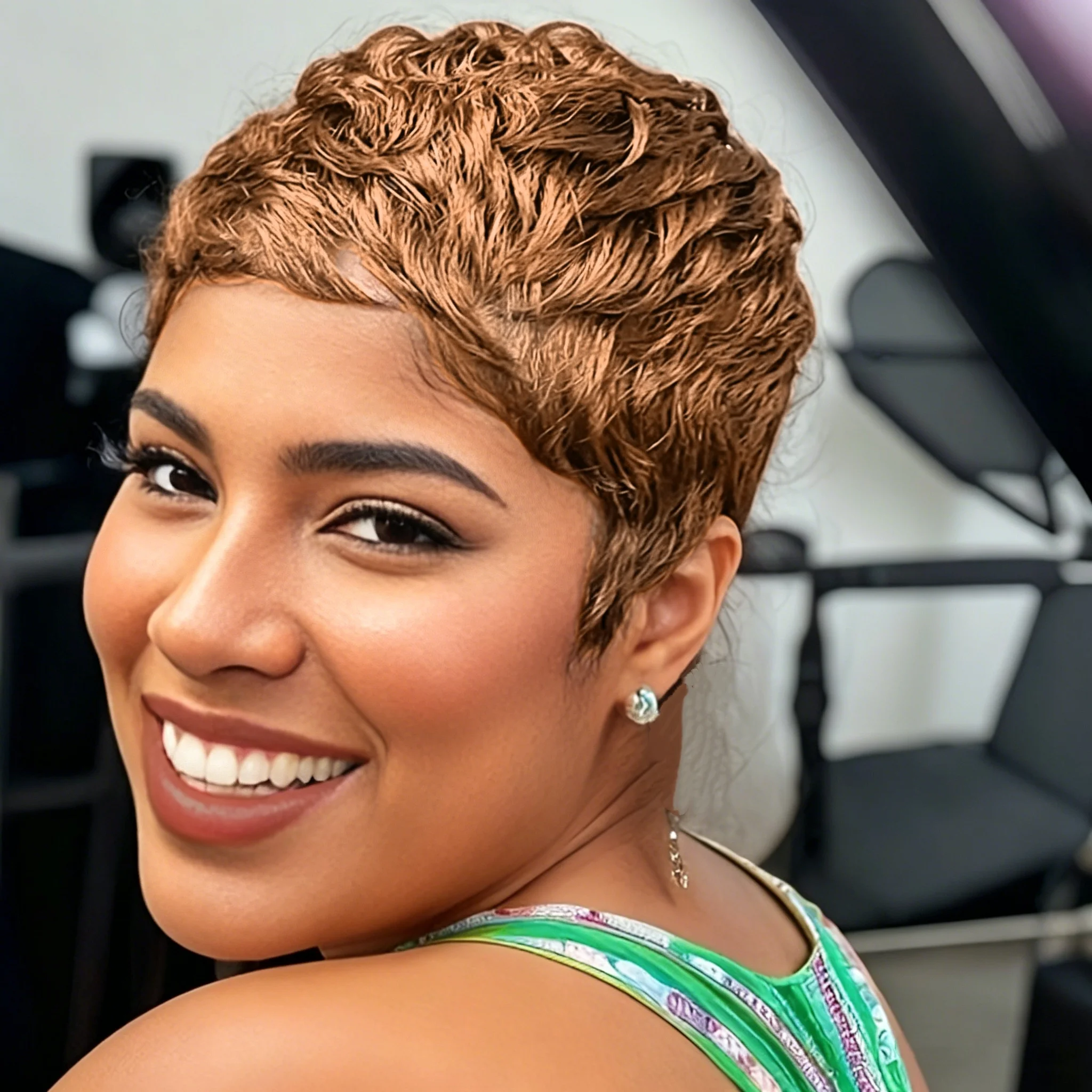 180% Density Human Hair Full Machine Made Short Layered Wigs with Bangs
180% Density Human Hair Full Machine Made Short Layered Wigs with Bangs