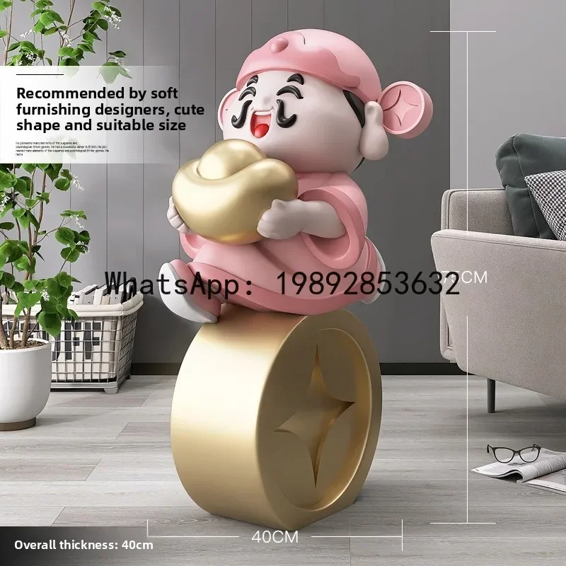 BJ Wealth-Attracting Yuanbao God of Wealth Floor Ornament for Living Room Sofa Side Storefront Front Desk Housewarming Gift
BJ Wealth-Attracting Yuanbao God of Wealth Floor Ornament for Living Room Sofa Side Storefront Front Desk Housewarming Gift