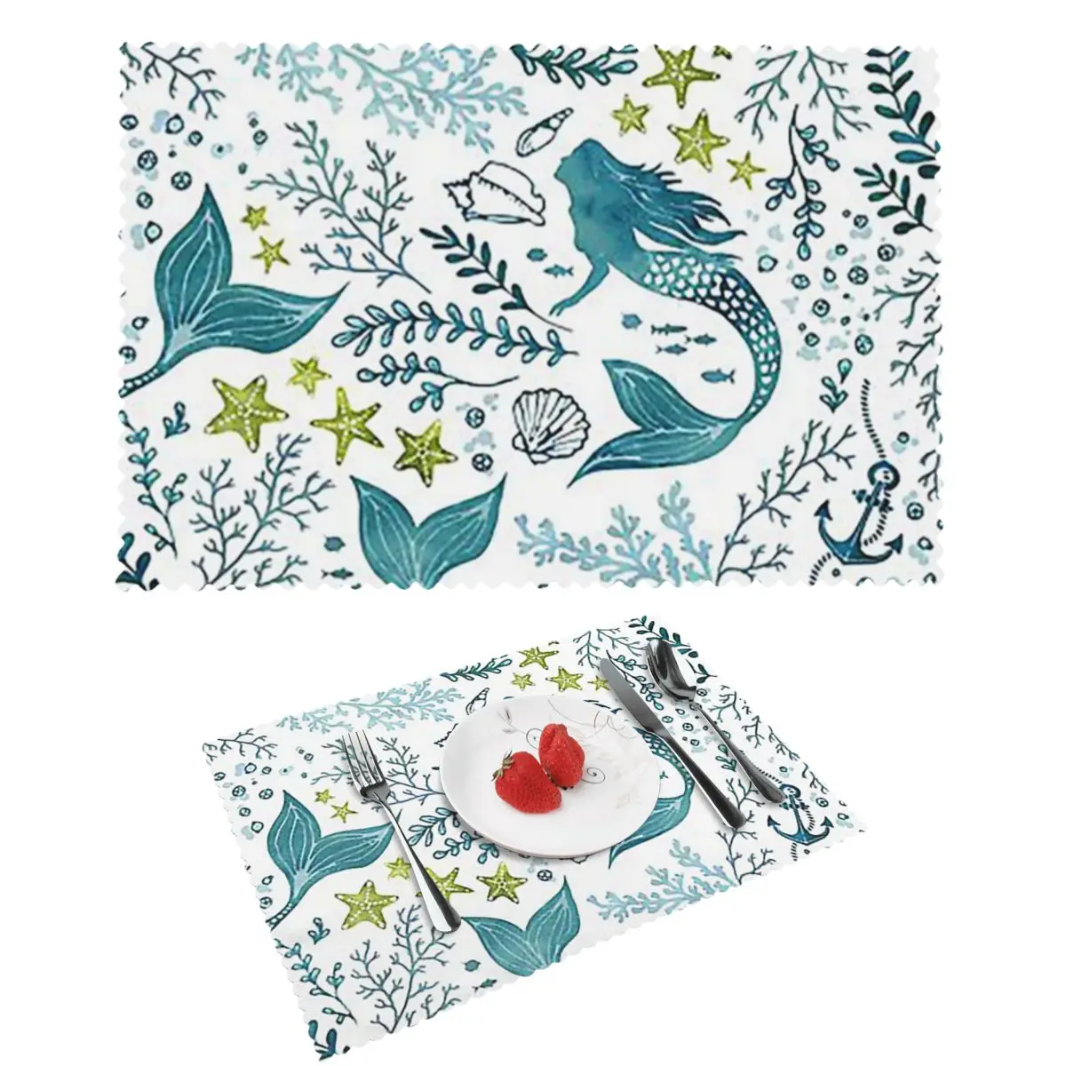 Mermaid Ocean Light Placemat Washable Plate Mat For Dining Table Bowl Coaster Home Decor Super Absorbent Mats
Mermaid Ocean Light Placemat Washable Plate Mat For Dining Table Bowl Coaster Home Decor Super Absorbent Mats