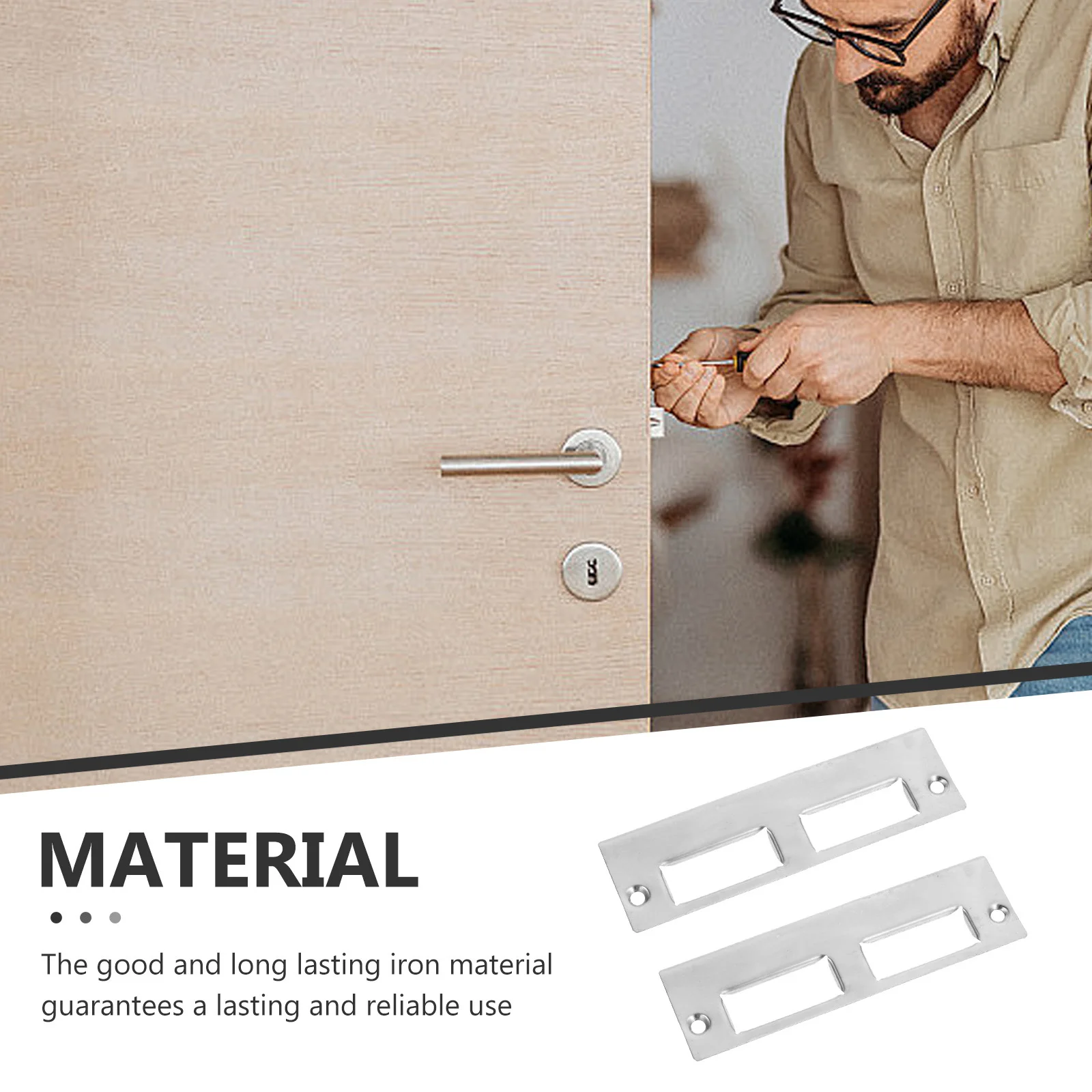 2Sets Door Strike Plates Metal Lock Strike Plate Style for Wooden Doors Security Reinforcement Deadbolt Cover Plate
2Sets Door Strike Plates Metal Lock Strike Plate Style for Wooden Doors Security Reinforcement Deadbolt Cover Plate