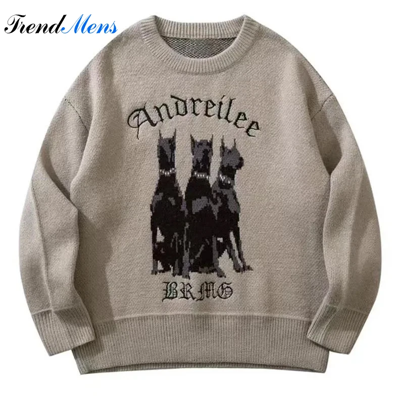 Men Vintage Sweater Y2K Streetwear Hip Hop Vintage Knitted Women Doberman Dog Sweaters Harajuku Fashion Retro Casual Knitted
Men Vintage Sweater Y2K Streetwear Hip Hop Vintage Knitted Women Doberman Dog Sweaters Harajuku Fashion Retro Casual Knitted