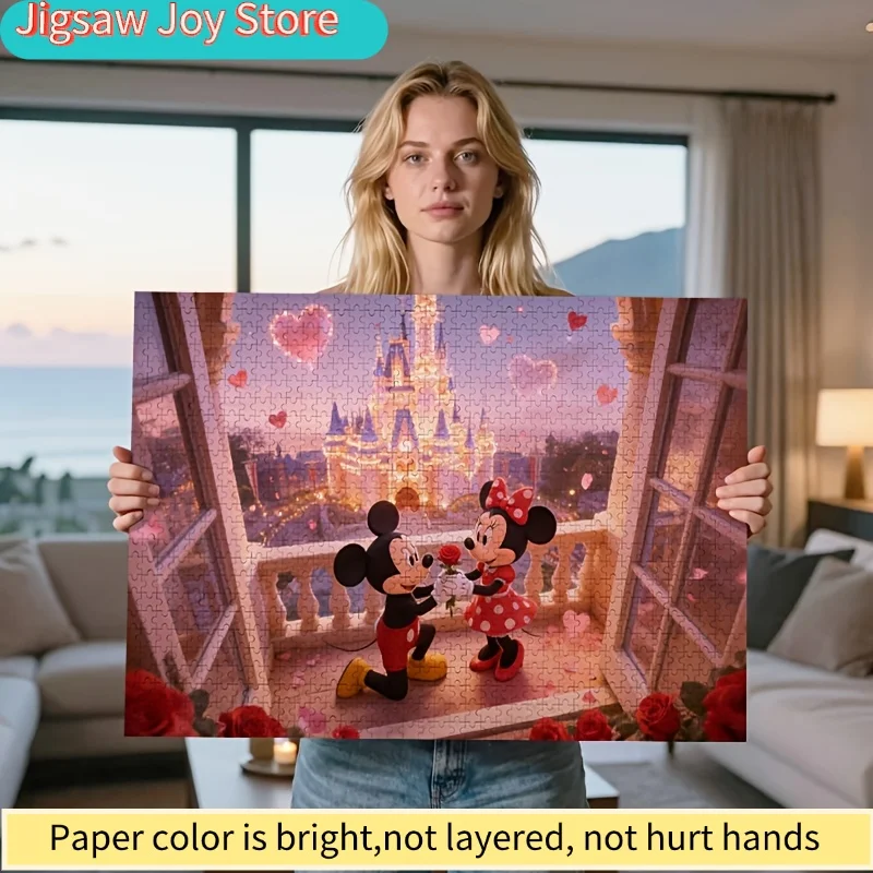 2D Flat, 1000pcs DISNEY Mickey & Proposal Puzzle with Rose Castle - Valentine's Wedding Gift, & Matching Game, / Framed-Ready
2D Flat, 1000pcs DISNEY Mickey & Proposal Puzzle with Rose Castle - Valentine's Wedding Gift, & Matching Game, / Framed-Ready