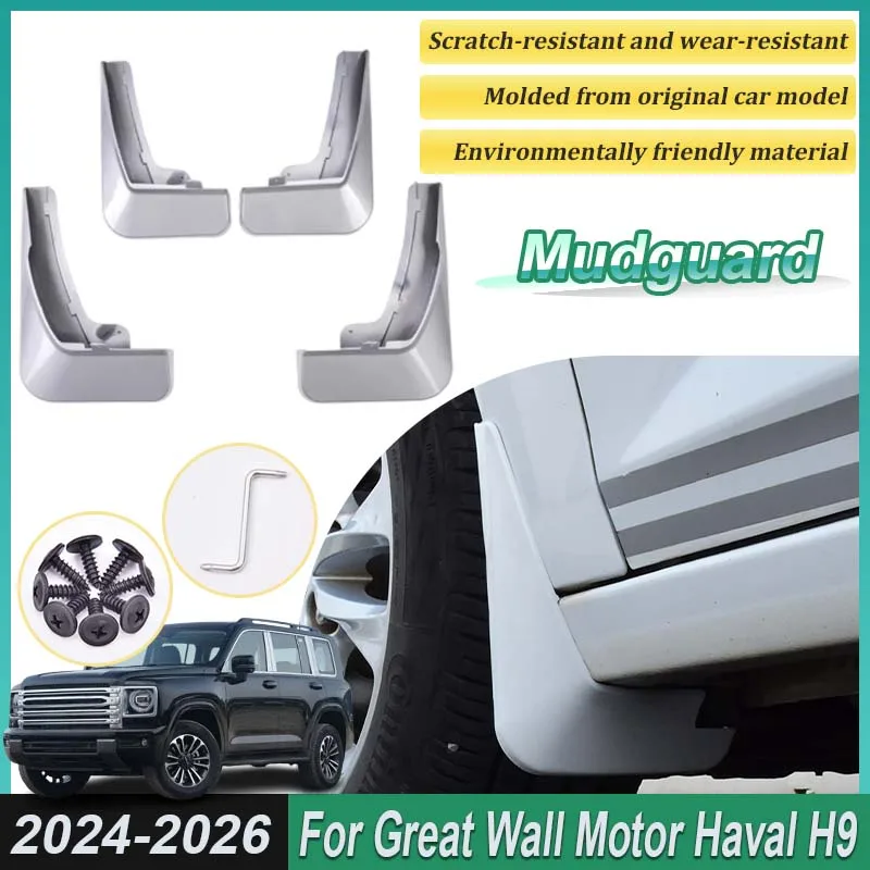 4PCS Painted For Haval H9 2025 Accessories 2024 2026 Front Mudflaps Rear Muds Guards Flaps Fenders Flares Wheels Car Accessories
4PCS Painted For Haval H9 2025 Accessories 2024 2026 Front Mudflaps Rear Muds Guards Flaps Fenders Flares Wheels Car Accessories